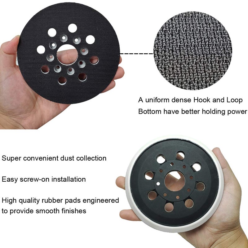 Tockrop 5 Inch 8 Hole Hook & Loop Replacement Sander Pad for 5" Bosch ROS20VS, ROS20VSC, ROS20VSK, ROS20, ROS10 Random Orbit Sanderâ€¦ - Image 3